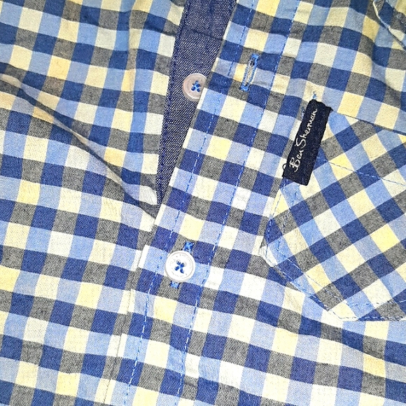 NWOT The Original BEN SHERMAN toddler boy Button Down Plaid Shirt~18mo. - Picture 7 of 13